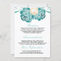 Elegante chique Waterverf bruiloft informatie Gast