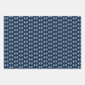 Elegante chique Waterverf Floral 40th Birthday Nav Inpakpapier Vel (Voorkant 3)