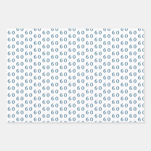 Elegante chique Waterverf Floral 60th Birthday Inpakpapier Vel (Voorkant 3)