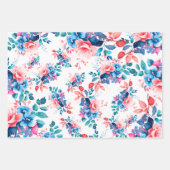 Elegante chique Waterverf Floral 60th Birthday Inpakpapier Vel (Voorkant 2)