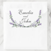 Elegante chique waterverf Lavendel en Eucalyptus Rechthoekige Sticker (Tas)