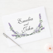 Elegante chique waterverf Lavendel en Eucalyptus Rechthoekige Sticker (Envelop)