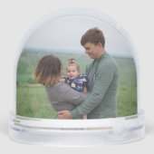 Elegante chique Waterverf Poinsettia Botanische Fo Sneeuwbol (Achterkant)