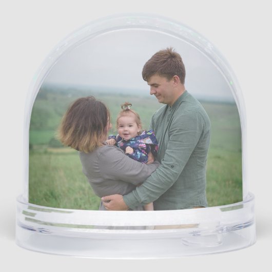 Elegante chique Waterverf Poinsettia Botanische Fo Sneeuwbol (Achterkant)