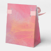 Elegante chique waterverf roze monogram bruiloft bedankdoosjes (Achterkant)