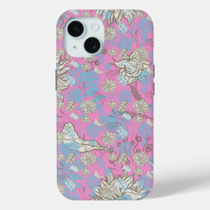 Elegante chique wilde bloem iPhone 15 case