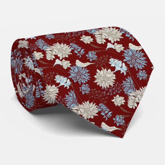 Elegante chique wilde bloem stropdas (Opgerold)