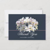 Elegante Chique Witte Orchidee Bruidsfeest Bedankt (Voorkant)
