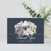 Elegante Chique Witte Orchidee Bruidsfeest Bedankt (Staand voorkant)