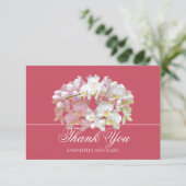 Elegante Chique Witte Orchidee Bruiloftsdankjeshou Bedankkaart (Staand voorkant)