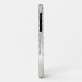 Elegante chique zilveren glinsterdruppels Case-Mate iPhone case (Achterkant/links)