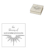 Elegante chique zonnestralen uit het bibliotheekbo rubberstempel (Gestempeld)