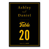 Elegante chique zwart en goud moderne luxe bruilof kaart (Achterkant)