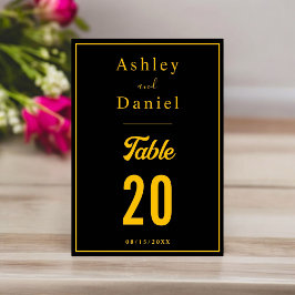 Elegante chique zwart en goud moderne luxe bruilof kaart