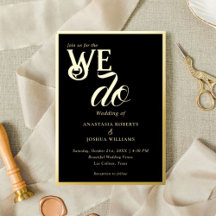 Elegante chique zwart en goud typografie we doen