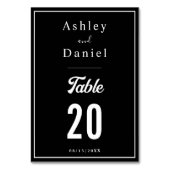 Elegante chique zwart-wit minimale bruiloft kaart (Achterkant)