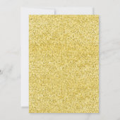 Elegante chique zwarte en gouden glinsterende scri kaart (Achterkant)