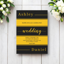 Elegante chique zwarte en gouden strepen Luxe brui