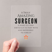 Elegante chirurg waardering acryl uitnodiging (Insitu (Draagbaar))