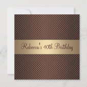 Elegante Chocolade 40e Verjaardagsfeestje Kaart (Voorkant)