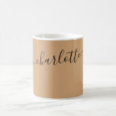 Elegante Chocolade Crème Kleurnaam Persoonlijk Koffiemok (Center)
