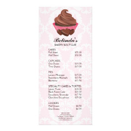 Elegante Chocolade Cupcake Bakkerij Menu Prijslijs