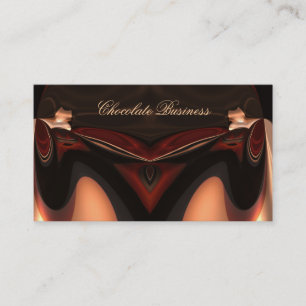 Elegante Chocolade Draai Crème Bruin Profiel Visitekaartje