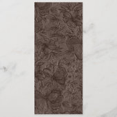 Elegante Chocolade Mocha bruiloft Menu (Achterkant)