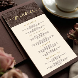 Elegante Chocolade Mocha bruiloft Menu