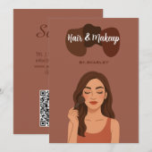 Elegante chocolade moedige vaardigheid, tedere sch feestdagenkaart (Voorkant / Achterkant)