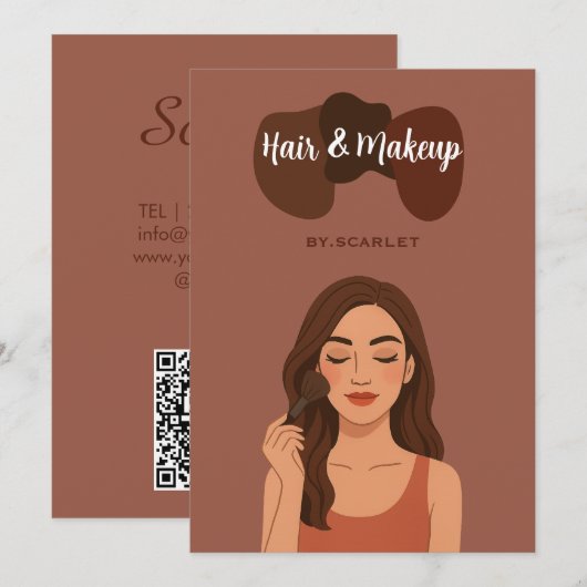 Elegante chocolade moedige vaardigheid, tedere sch feestdagenkaart (Voorkant / Achterkant)