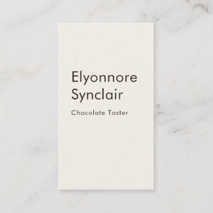 Elegante Chocoladeproeverij Minimaal Visitekaartje