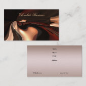 Elegante Chocolate Swirl Cream Bruin Profiel Visitekaartje (Voorkant / Achterkant)