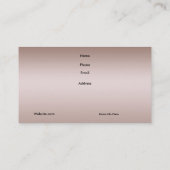 Elegante Chocolate Swirl Cream Bruin Profiel Visitekaartje (Achterkant)