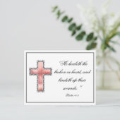 Elegante christelijke condoleance  briefkaart (Staand voorkant)