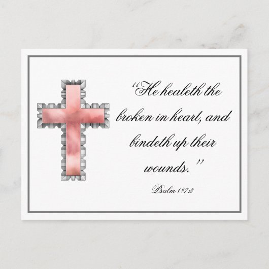 Elegante christelijke condoleance  briefkaart (Voorkant)