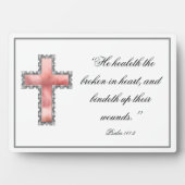 Elegante christelijke condoleance-herdenkingsplaqu fotoplaat (voorkant)