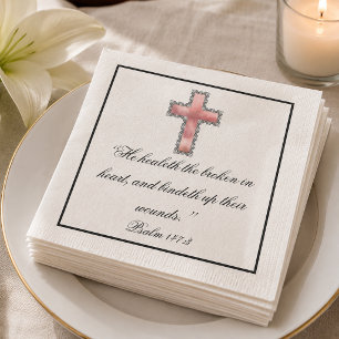 Elegante christelijke condoleance servet