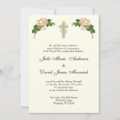 Elegante Christelijke Cross Trouwringen Katholiek Kaart (Voorkant)