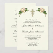 Elegante Christelijke Cross Trouwringen Katholiek Kaart (Voorkant / Achterkant)