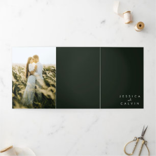 Elegante Christelijke foto bruiloft uitnodiging gr
