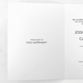 Elegante Christelijke foto bruiloft uitnodiging gr (Binnenzijde eerst)