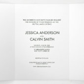 Elegante Christelijke foto bruiloft uitnodiging gr (Binnenkant midden)