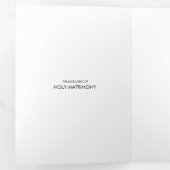 Elegante Christelijke Foto Trouw Uitnodiging Minim (Binnenzijde eerst)