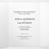 Elegante Christelijke Foto Trouw Uitnodiging Minim (Binnenkant midden)