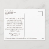 Elegante Christelijke Geboorte Schrift Kerstmis Feestdagenkaart (Achterkant)