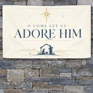 Elegante christelijke kerst spandoek