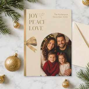 Elegante christelijke kerstfamiliefoto feestdagenkaart