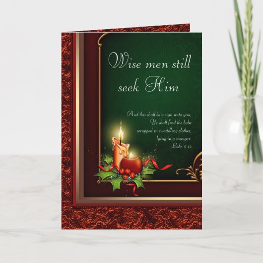 Elegante Christelijke Kerstkaarten Feestdagen Kaart (Voorkant)