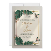 Elegante christelijke trouw e-invitatie